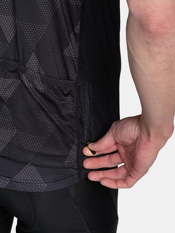 Kilpi Μαύρη ανδρική φανέλα ποδηλασίας με μοτίβο Kilpi SALETTA-M