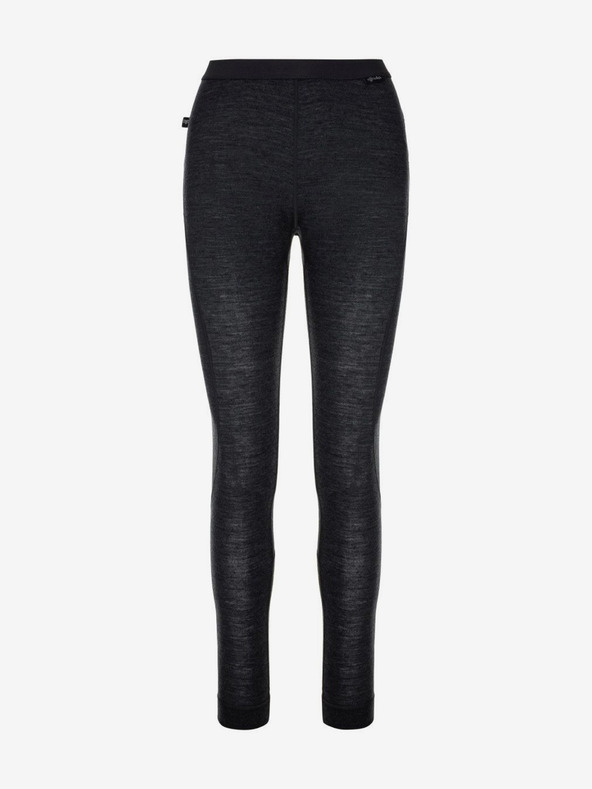 Kilpi Μαύρο γυναικείο θερμικό κολάν από μαλλί merino Kilpi MAVORA BOTTOM