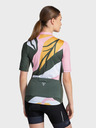 Kilpi Πράσινο και ροζ γυναικείο αθλητικό μπλουζάκι με φερμουάρ Kilpi RITAEL