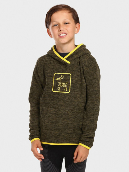 Kilpi Χακί αγορίστικο fleece φούτερ με κουκούλα Kilpi FLOND