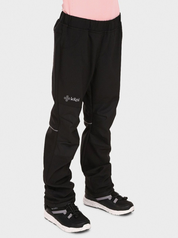 Kilpi Μαύρο παιδικό softshell παντελόνι Kilpi RIZO