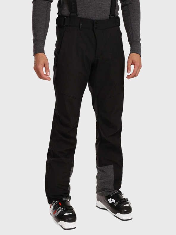 Kilpi Μαύρο ανδρικό softshell παντελόνι σκι Kilpi RHEA