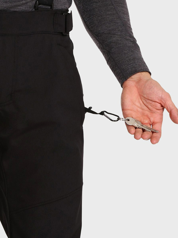 Kilpi Μαύρο ανδρικό softshell παντελόνι σκι Kilpi RHEA