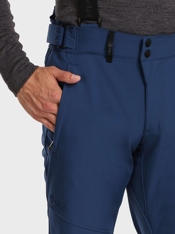 Kilpi Μπλε σκούρο ανδρικό softshell παντελόνι σκι Kilpi RHEA
