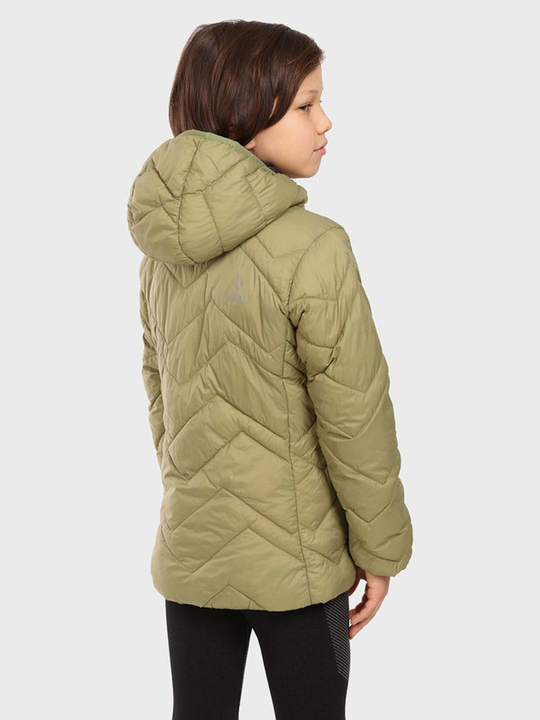 Kilpi Πράσινο χειμερινό παιδικό καπιτονέ μπουφάν Kilpi REBEKI
