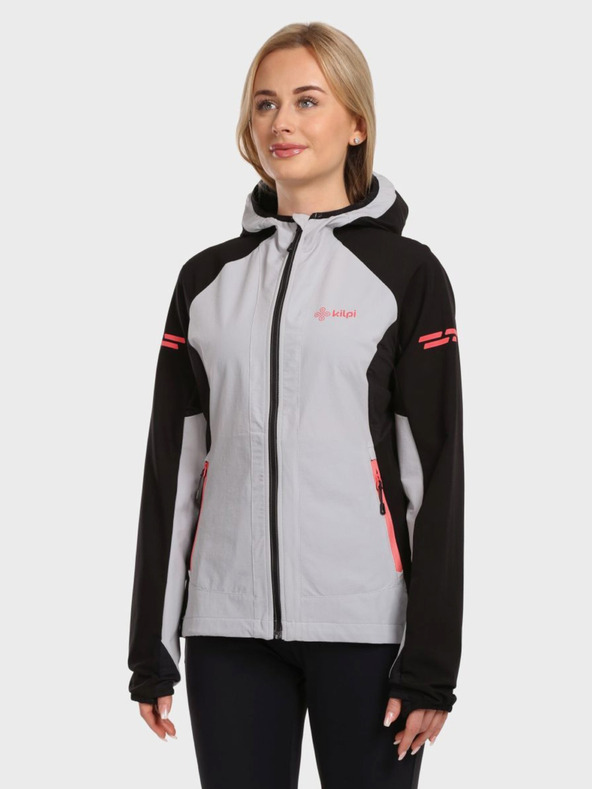 Kilpi Μαύρο και γκρι γυναικείο αθλητικό μπουφάν Kilpi BALEO