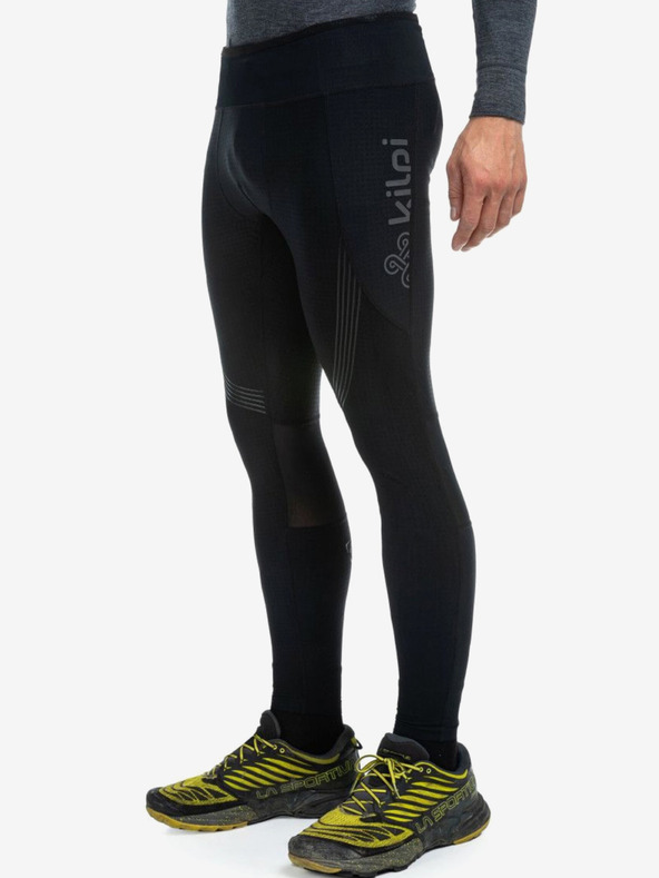Kilpi Μαύρο ανδρικό κολάν για τρέξιμο Kilpi GEARS-M