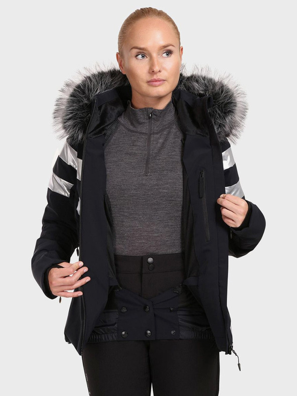 Kilpi Μαύρο γυναικείο πολυτελές μπουφάν σκι Kilpi LTD ASTER-W