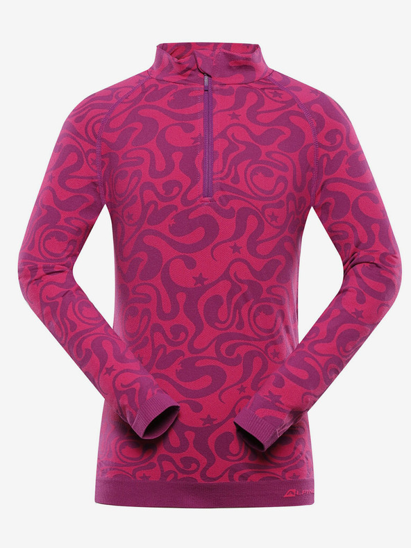 ALPINE PRO Σκούρο ροζ λειτουργικό μπλουζάκι για κορίτσια ALPINE PRO Seamo