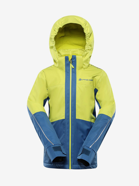 ALPINE PRO Μπλε-πράσινο παιδικό μπουφάν σκι με μεμβράνη PTX ALPINE PRO Reamo