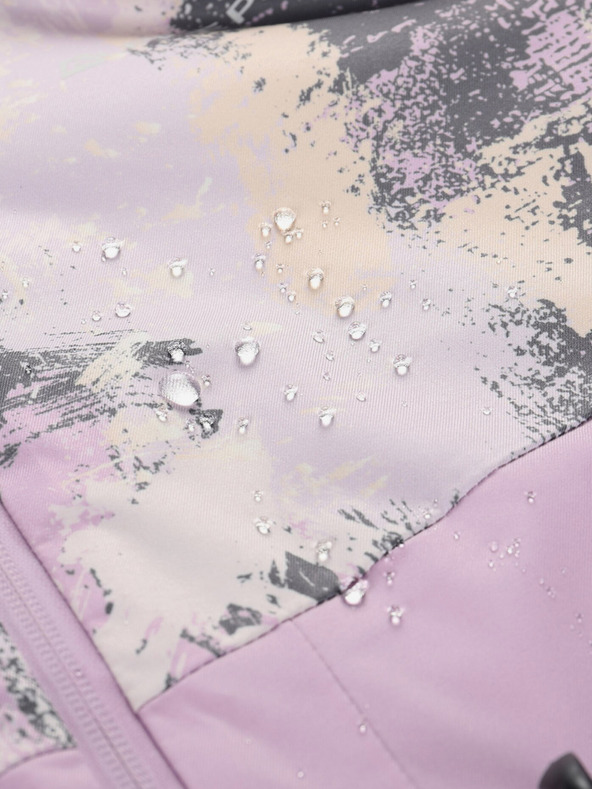 ALPINE PRO Γκρι και μοβ γυναικείο μπουφάν σκι με μεμβράνη PTX ALPINE PRO Uzera