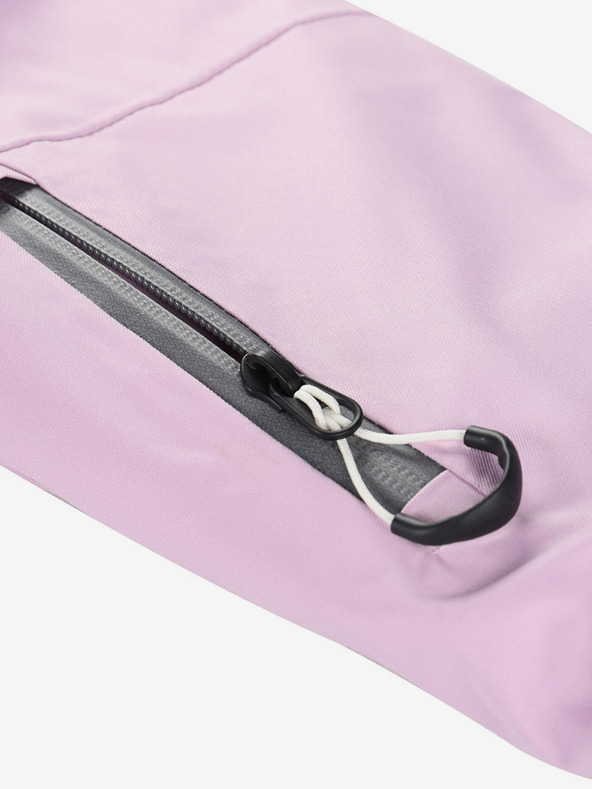 ALPINE PRO Γκρι και μοβ γυναικείο μπουφάν σκι με μεμβράνη PTX ALPINE PRO Uzera