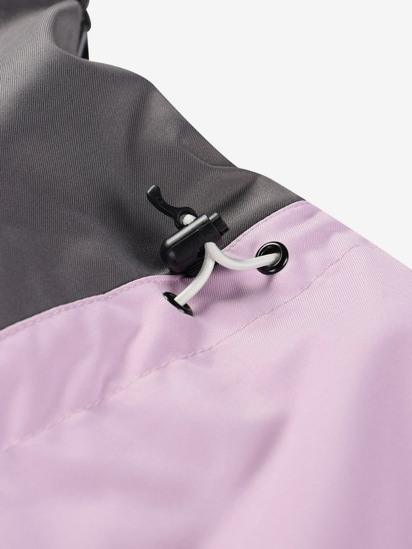 ALPINE PRO Γκρι και μοβ γυναικείο μπουφάν σκι με μεμβράνη PTX ALPINE PRO Uzera