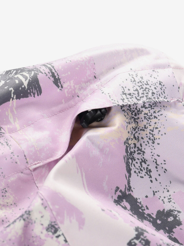 ALPINE PRO Γκρι και μοβ γυναικείο μπουφάν σκι με μεμβράνη PTX ALPINE PRO Uzera