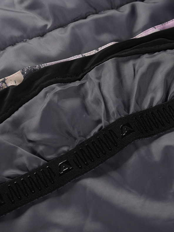 ALPINE PRO Γκρι και μοβ γυναικείο μπουφάν σκι με μεμβράνη PTX ALPINE PRO Uzera