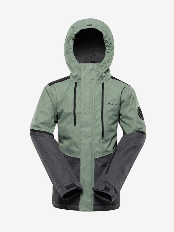 ALPINE PRO Πράσινο παιδικό μπουφάν σκι με μεμβράνη PTX ALPINE PRO Zaribo