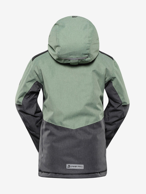 ALPINE PRO Πράσινο παιδικό μπουφάν σκι με μεμβράνη PTX ALPINE PRO Zaribo