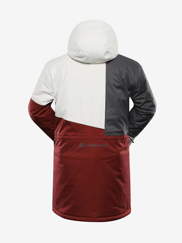 ALPINE PRO Ανδρικό μπορντό μπουφάν σκι ALPINE PRO Uzer
