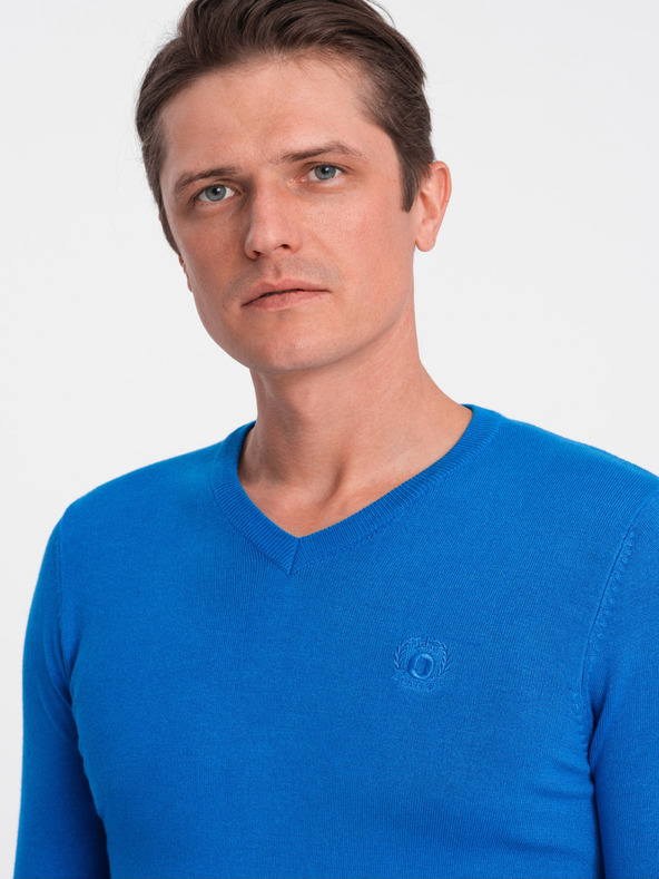 Ombre Clothing Μπλε Ανδρικό πουλόβερ Ombre Ρούχα