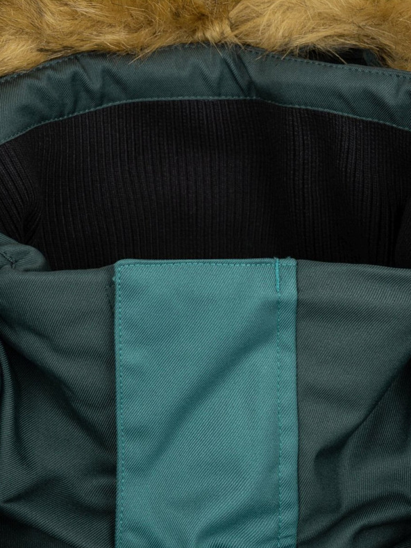 Kilpi Πετρόλ ανδρικό χειμερινό μπουφάν με faux γούνα Kilpi ALPHA