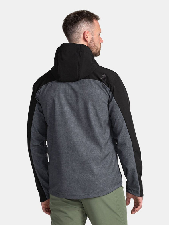 Kilpi Μαύρο και γκρι ανδρικό softshell μπουφάν Kilpi RAVIO-M