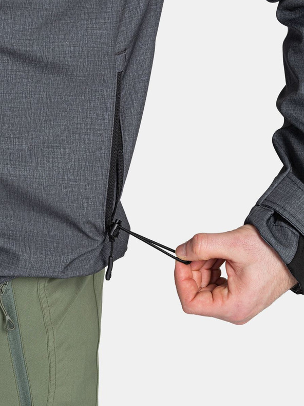 Kilpi Μαύρο και γκρι ανδρικό softshell μπουφάν Kilpi RAVIO-M
