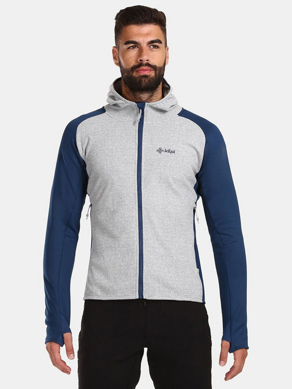 Kilpi Μπλε-γκρι ανδρικό fleece φούτερ Kilpi VERSAM-M