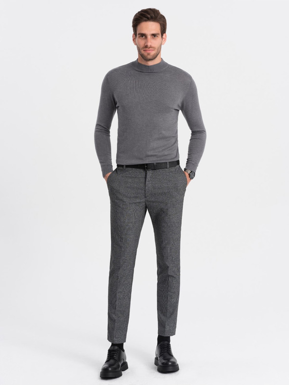 Ombre Clothing Γκρι ανδρική βασική ζακέτα με όρθιο γιακά Ombre Clothing