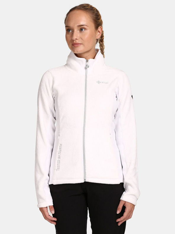 Kilpi Λευκό γυναικείο fleece φούτερ με φερμουάρ Kilpi SKATHI