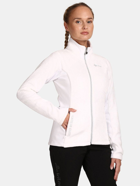 Kilpi Λευκό γυναικείο fleece φούτερ με φερμουάρ Kilpi SKATHI