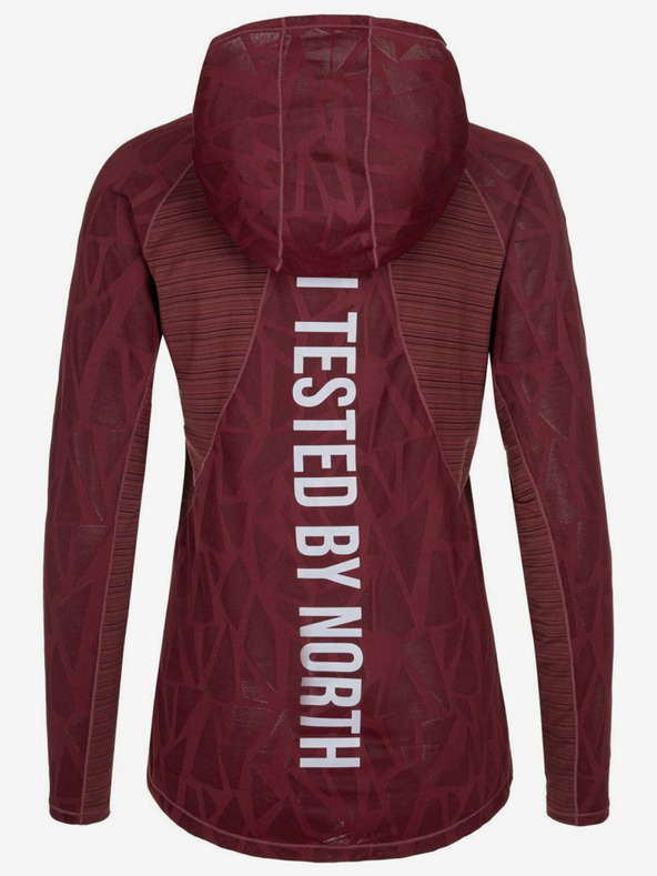 Kilpi Γυναικείο μπορντό αθλητικό φούτερ με κουκούλα Kilpi AILEEN