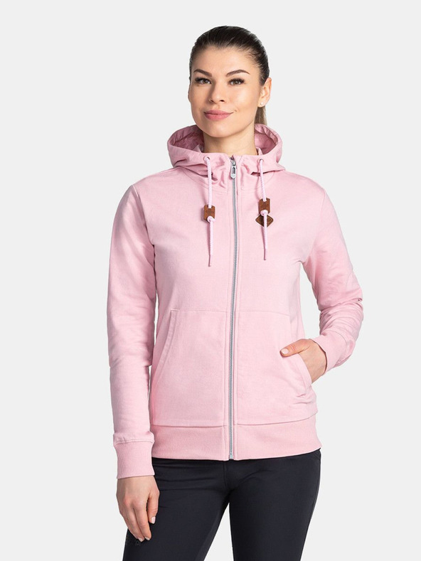 Kilpi Ανοιχτό ροζ γυναικείο βαμβακερό φούτερ Kilpi TARALI-W