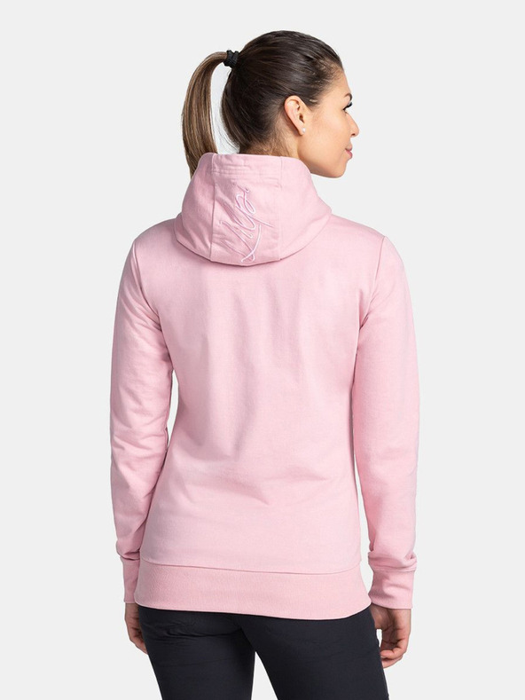 Kilpi Ανοιχτό ροζ γυναικείο βαμβακερό φούτερ Kilpi TARALI-W