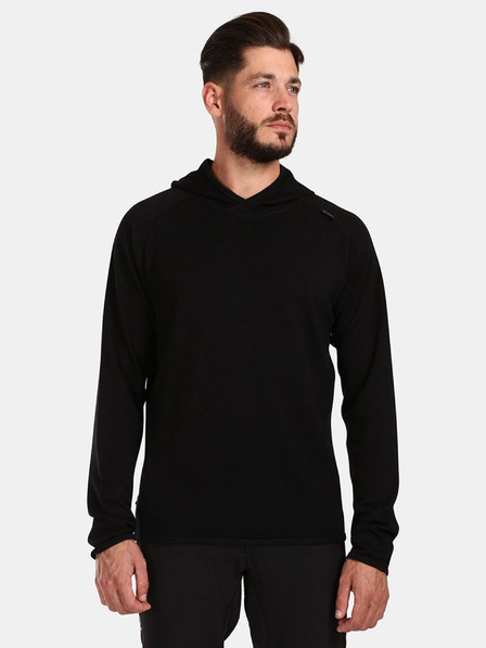 Kilpi Μαύρο ανδρικό πουλόβερ από μαλλί merino Kilpi MOSEO-M