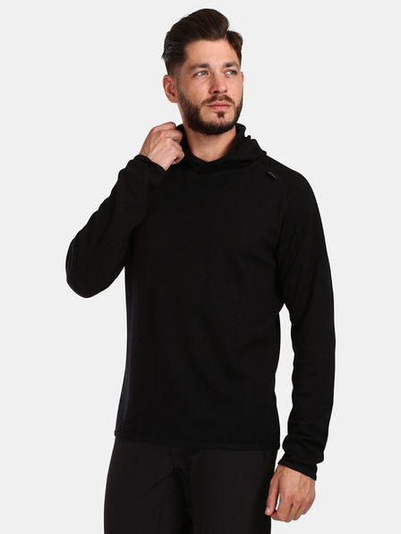 Kilpi Μαύρο ανδρικό πουλόβερ από μαλλί merino Kilpi MOSEO-M