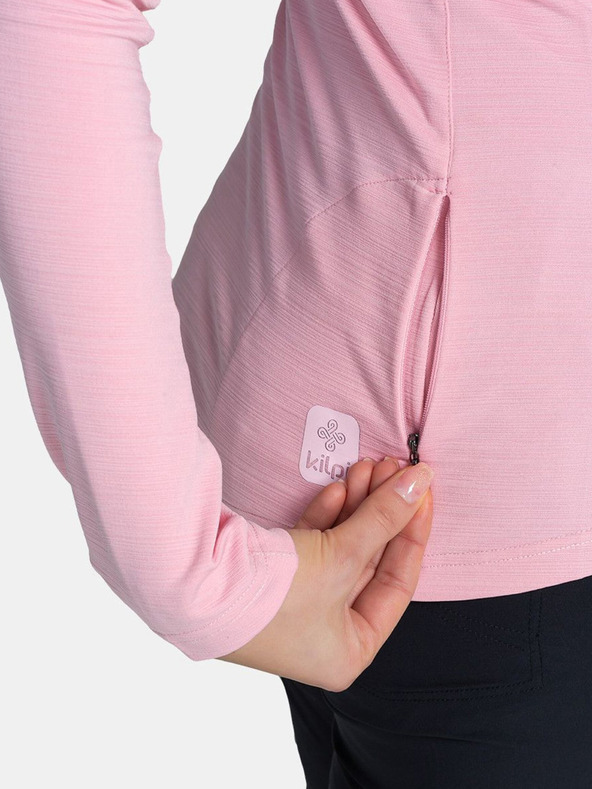 Kilpi Ροζ γυναικείο αθλητικό φούτερ με όρθιο γιακά Kilpi MONTALE