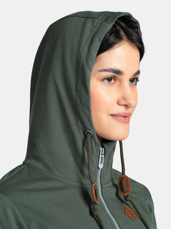 Kilpi Σκούρο πράσινο γυναικείο βαμβακερό φούτερ Kilpi TARALI-W