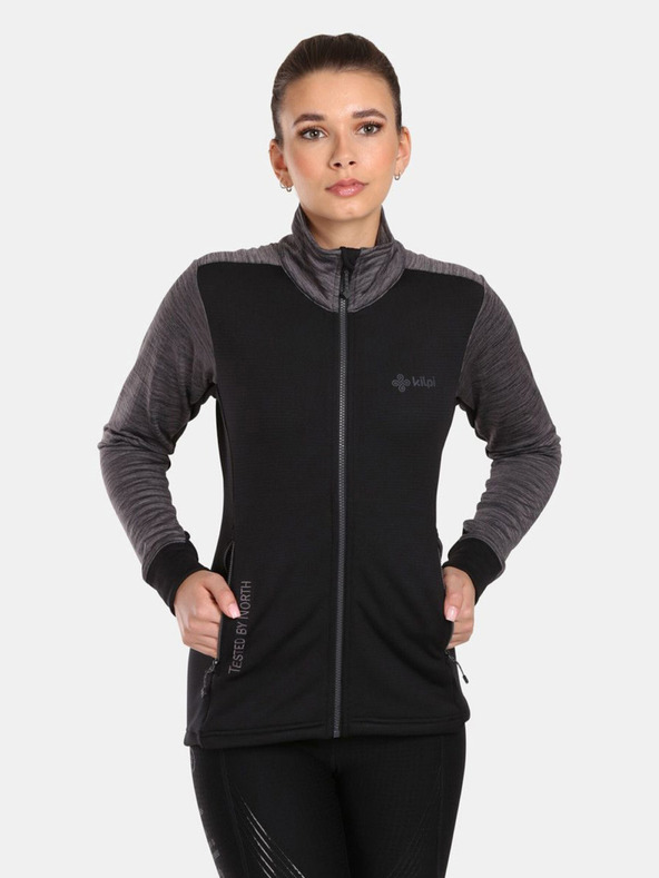 Kilpi Μαύρο γυναικείο λειτουργικό φούτερ με κουκούλα Kilpi SIREN-W