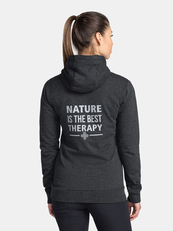 Kilpi Μαύρο γυναικείο φούτερ με εκτύπωση στην πλάτη Kilpi BERY-W