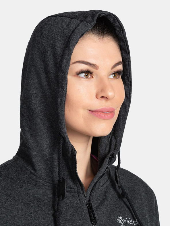 Kilpi Μαύρο γυναικείο φούτερ με εκτύπωση στην πλάτη Kilpi BERY-W