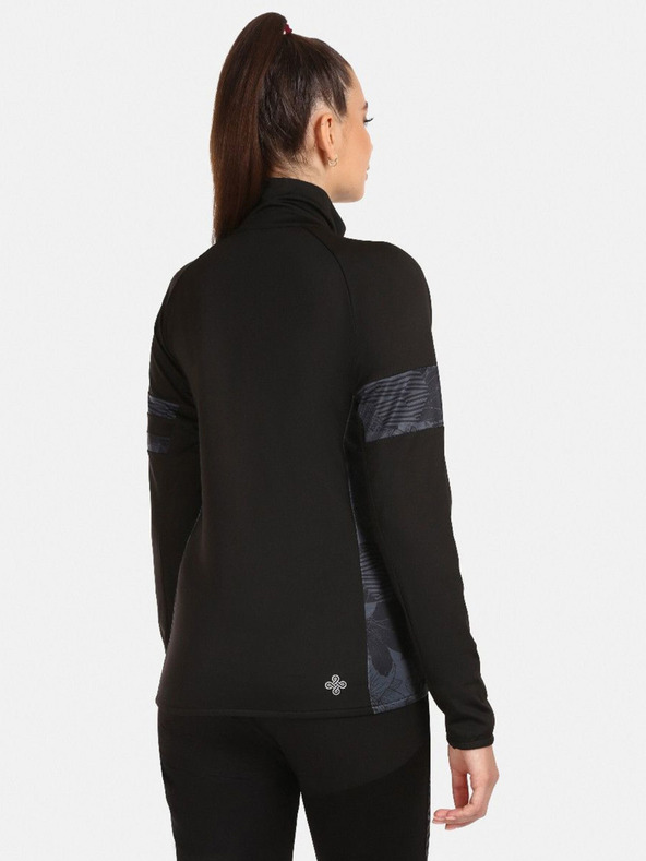 Kilpi Μαύρο γυναικείο αθλητικό φούτερ με κουκούλα KILPI JUNIE-W