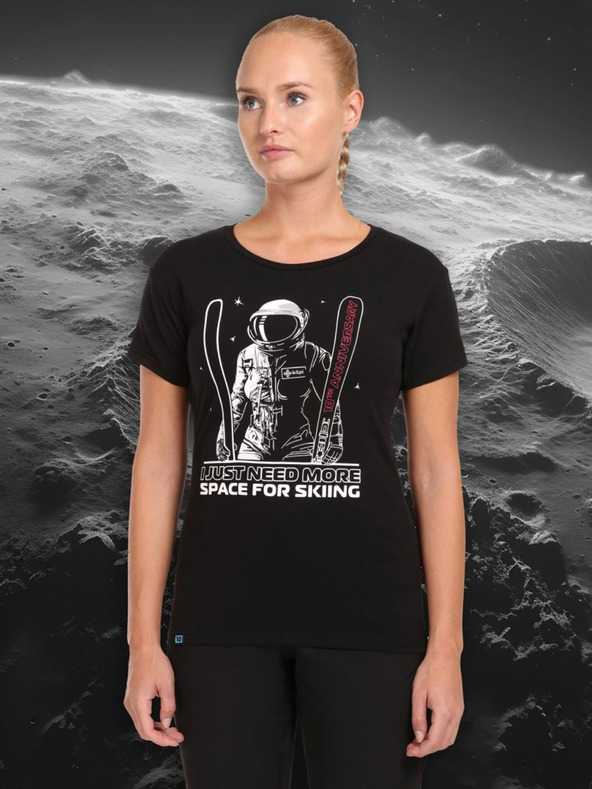 Kilpi Μαύρο γυναικείο τυπωμένο T-shirt Kilpi LTD TRITON