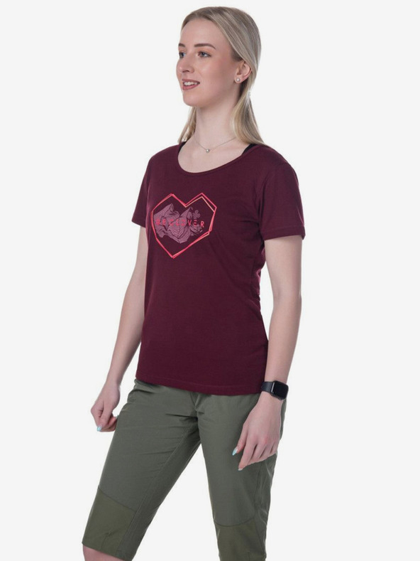 Kilpi Σκούρο ροζ γυναικείο αθλητικό μπλουζάκι Kilpi GAROVE