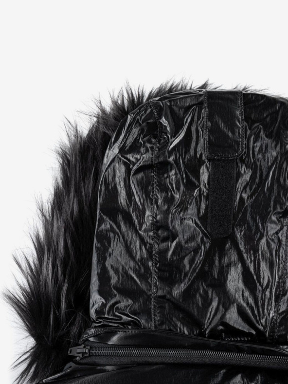 Kilpi Μαύρο γυναικείο μπουφάν σκι με faux γούνα Kilpi DALILA