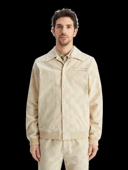 Scotch & Soda Κρεμ ανδρικό μπουφάν από κοτλέ Scotch & Soda College