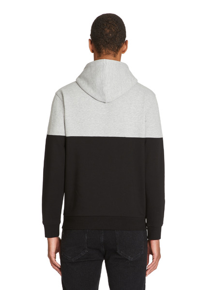 Celio Μαύρο και γκρι ανδρικό φούτερ με κουκούλα Celio Jecobloco