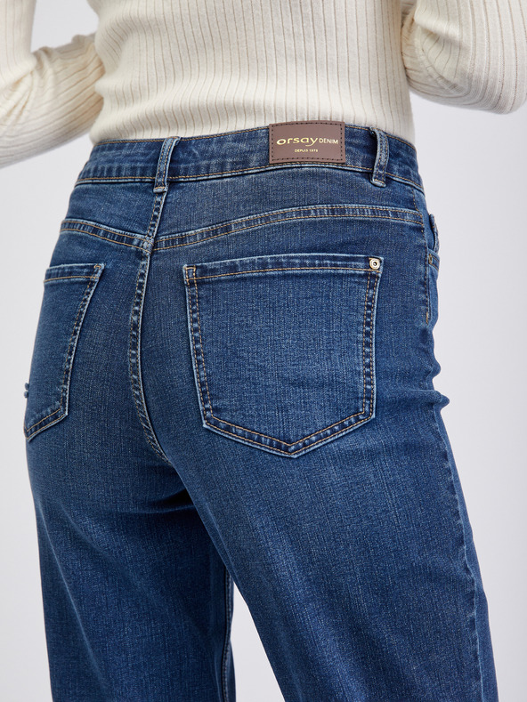 Orsay Σκούρο μπλε γυναικείο cropped mom fit τζιν ORSAY