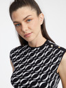 Orsay Λευκό και μαύρο γυναικείο πουλόβερ με σχέδια ORSAY