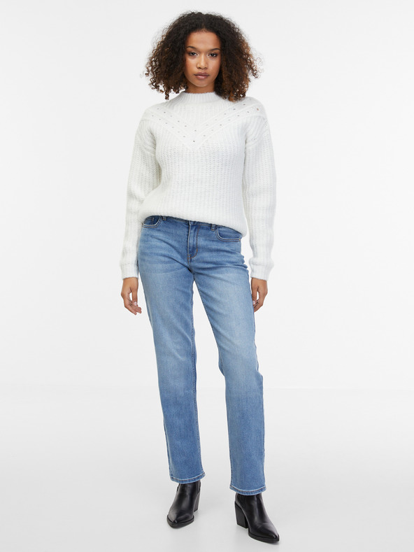 Orsay Λευκό γυναικείο πουλόβερ ORSAY