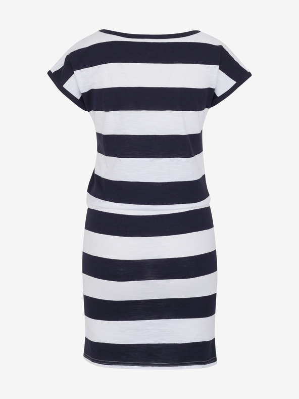 Sam 73 Λευκό και μπλε γυναικείο ριγέ φόρεμα SAM 73 Reyna